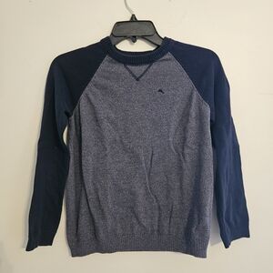 3/$15 Tommy Bahama Boys Navy and Dusty Blue Sweater